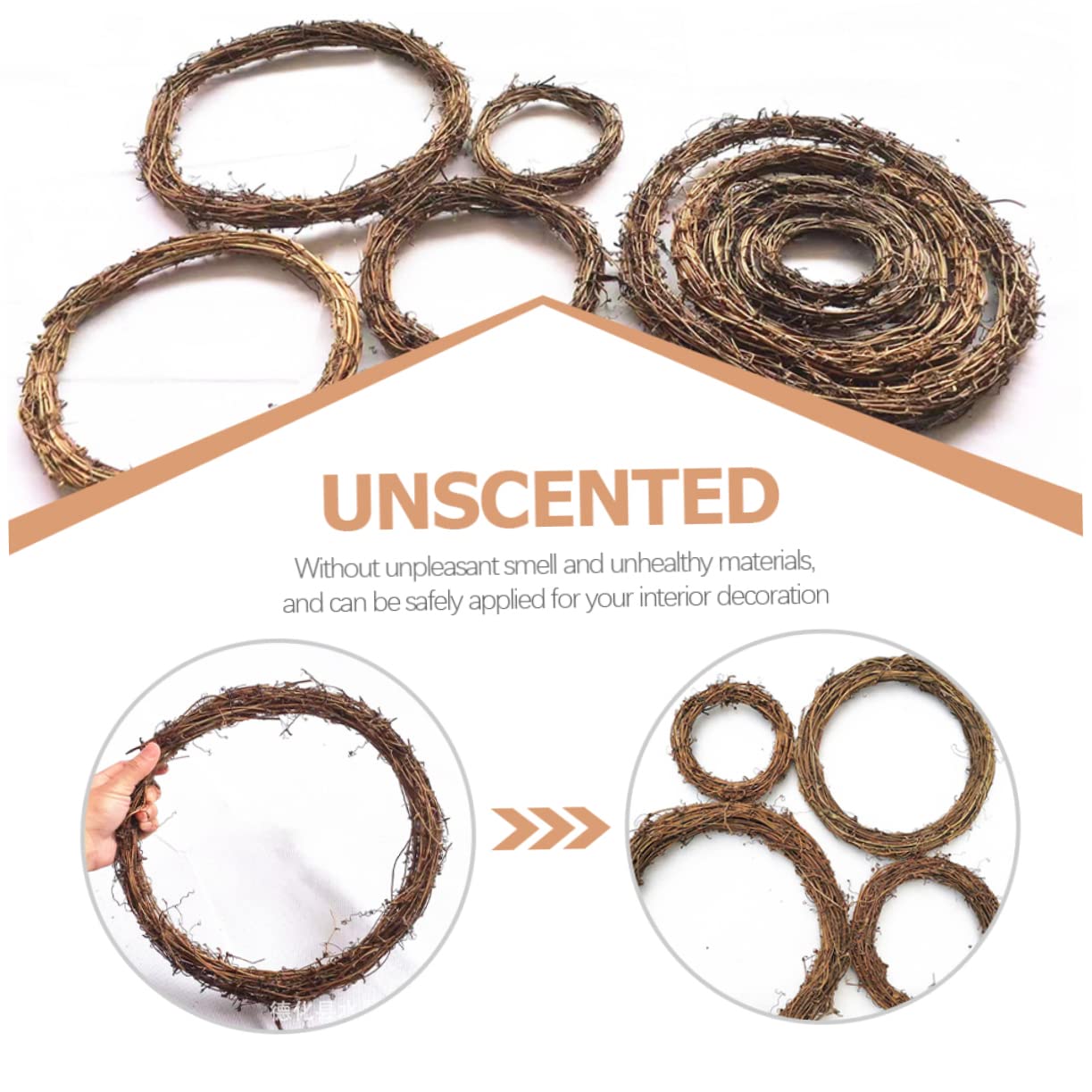 Cabilock 4 Pz Ghirlanda di vite di decorazione cucina natale decorazioni cerchi di ghirlande decorative accessorio ghirlanda fai da te arredamento materiali per ghirlande fai da te