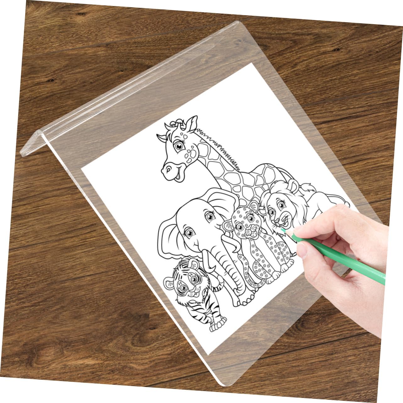 OSALADI Acrylic Paint Board for Artists: Clear Sloped Painting Board Portable Desktop Stand Mat for Watercolor Drawing and Art Projects