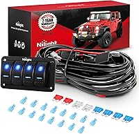 Vista 13 de Nilight - Kit de arnés de cableado de barra de luz LED NI -WA 06, 2 cables de 12 V, interruptor de encendido y apagado, fusible de hoja de relé