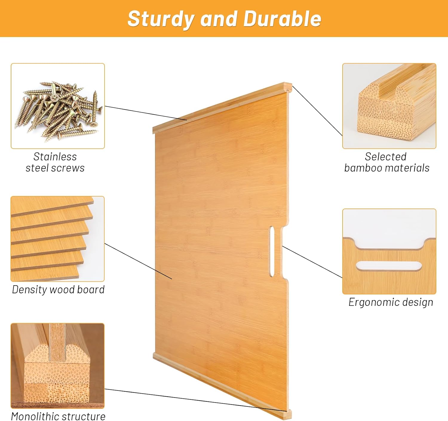 6 Pieces Wood Cabinet Dividers for Baking Sheets,DIY Kitchen Cabinet Dividers with 12 Slideways&36 Screws,Easy Install&Clean,Wood Tray Dividers for Cabinets, Kitchen,Utility Rooms, Bathrooms