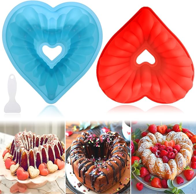 Heart Shape Cake Pan Heart Shaped Fluted Cake Pans, Inch - Main Image