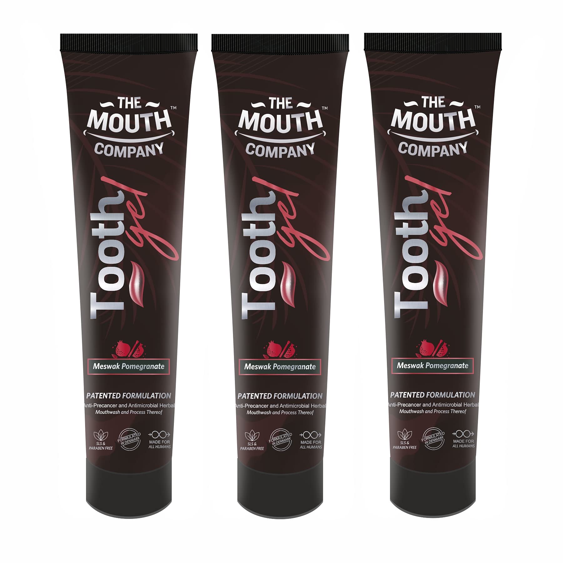 THE MOUTH COMPANYSoothing Meswak & Pomegranate Toothgel for Enamel Protection 20g - Pack of 3