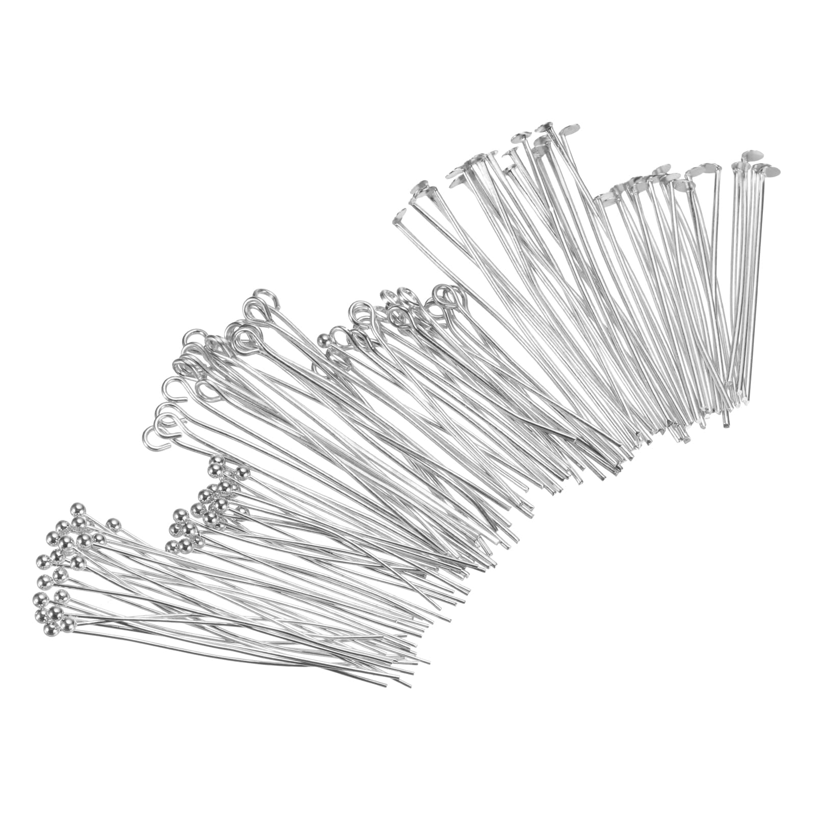 Épingles à tête plate en laiton argenté pour la fabrication de bijoux de haute précision