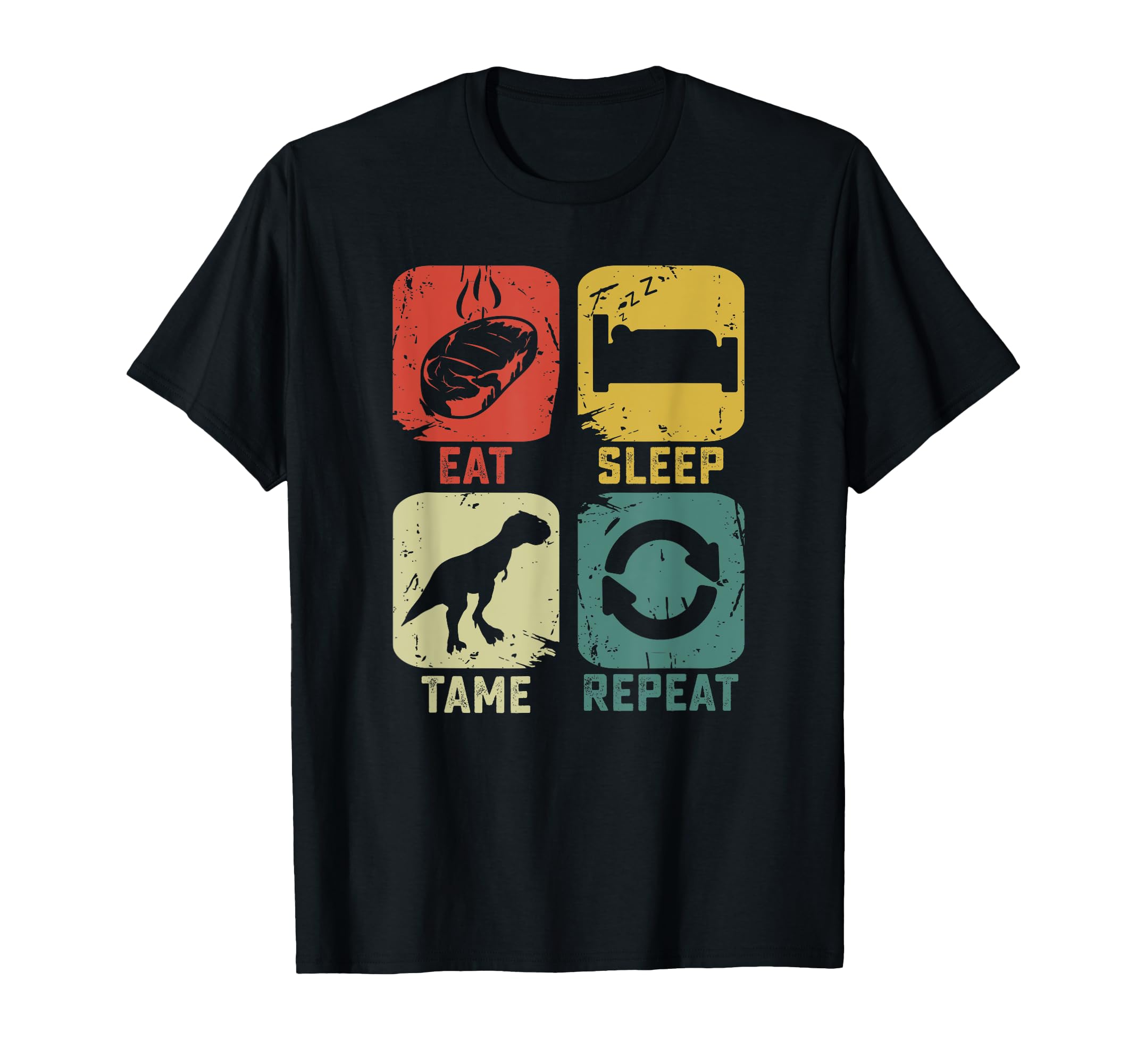 Eat Sleep Tame Repeat Dinosaur gaming geek Funny gamer T-Shirt