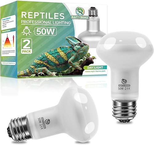 Miniatura 8 de Bombillas de lámpara de calor para reptiles, simulan la luz solar natural, paquete de 2 lámparas de terrario anfibio de 100 W para reptil, dragón
