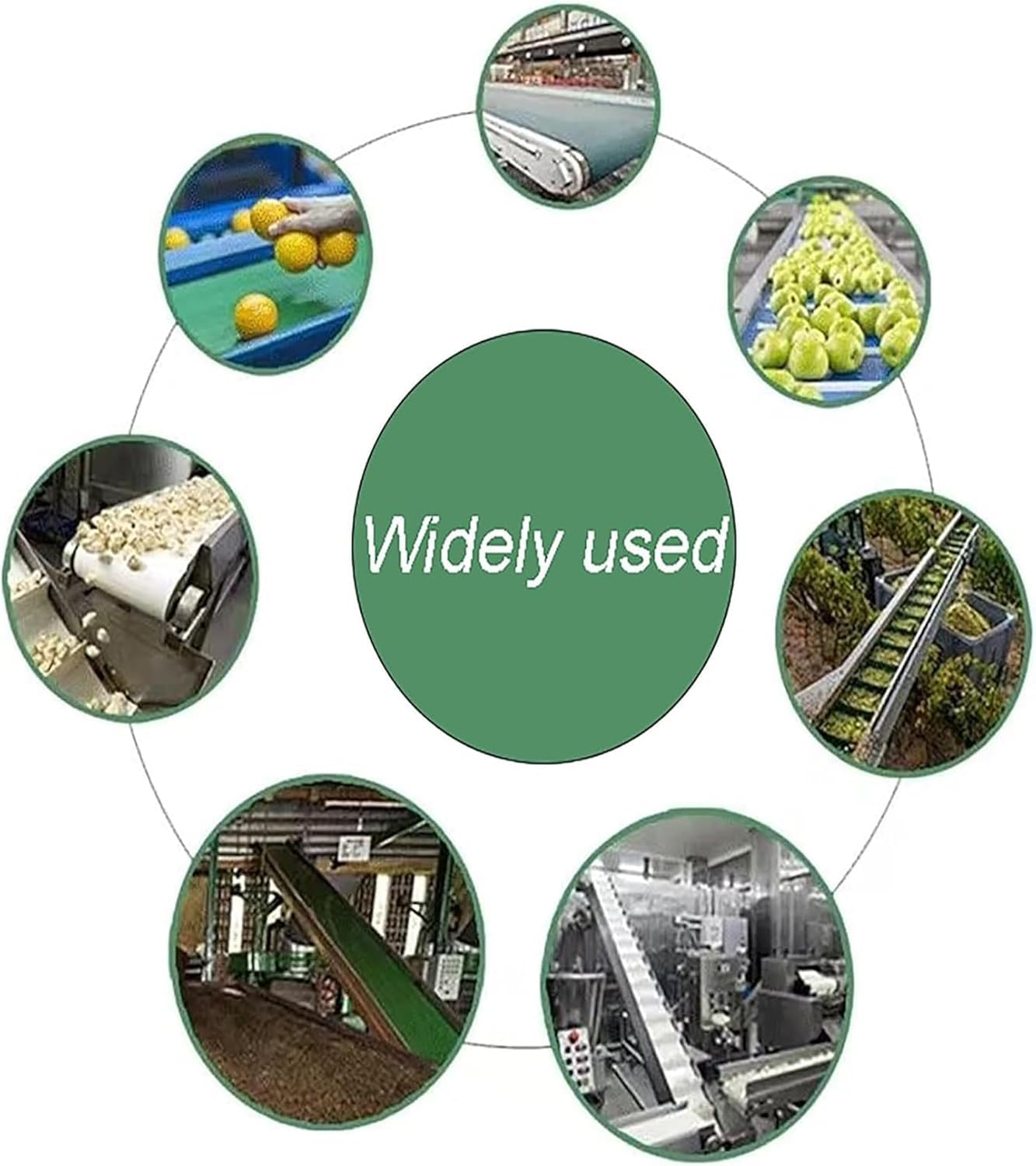 Correa transportadora de PVC de repuesto para aplicaciones industriales, ideal para líneas de producción de plantas de embalaje