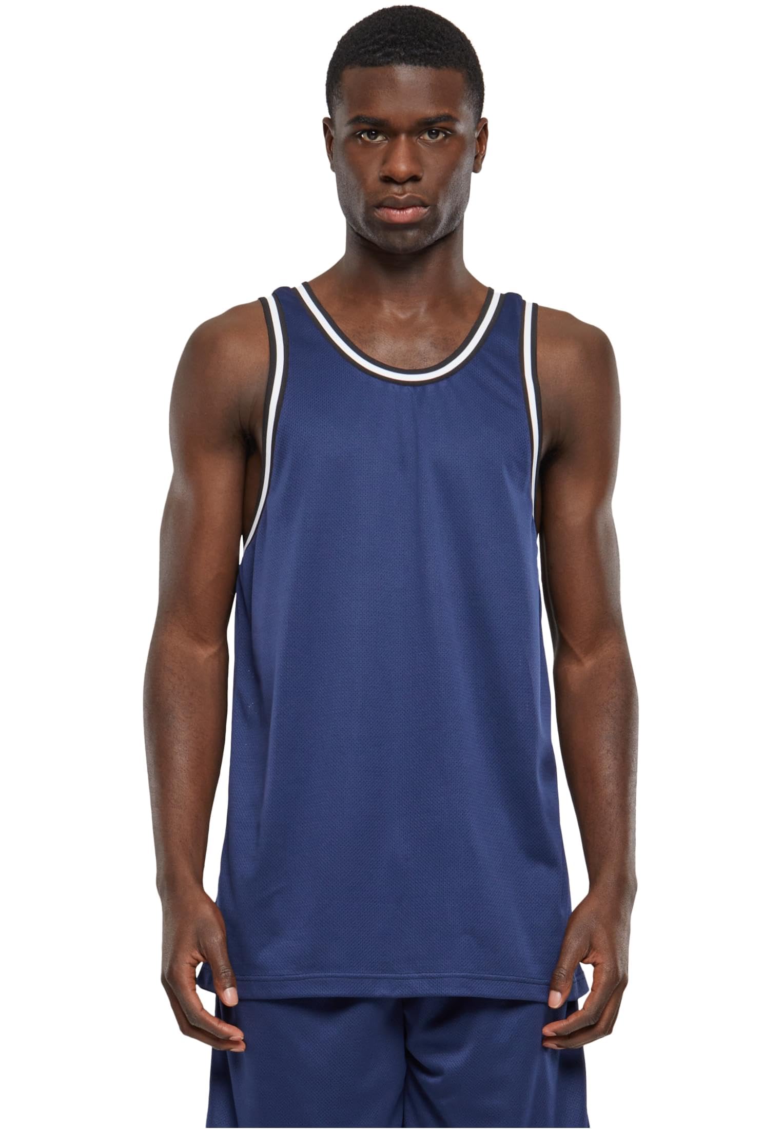 Urban Classics Men's Mesh Tank Top, Dark Blue, L