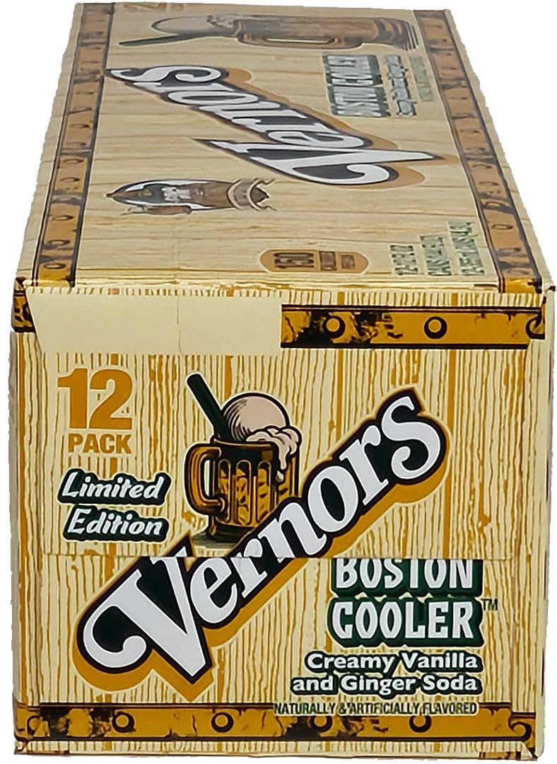 Vernors Ginger Soda (ale) Boston Cooler Edition creamy vanilla 12-pack 12-ounce cans in fridge pack (12-count)