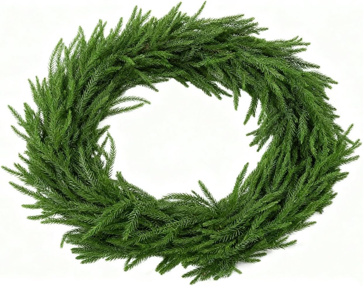 3FT Real Touch Norfolk Pine Garland, Artificial Realistic Cedar Christmas Garland for Mantle Fireplace, Soft Bendable Winter Garland for Wall Table Railing Christmas Decorations,SIMILAR TO STOCK PHOTO 