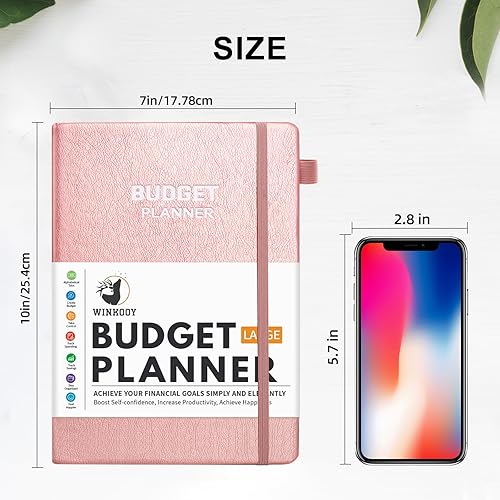 Miniatura 3 de Planificador de presupuesto 2024  Organizador mensual de facturas de tamaño grande de 7 x 10 pulgadas con cuaderno de seguimiento de gastos, diario