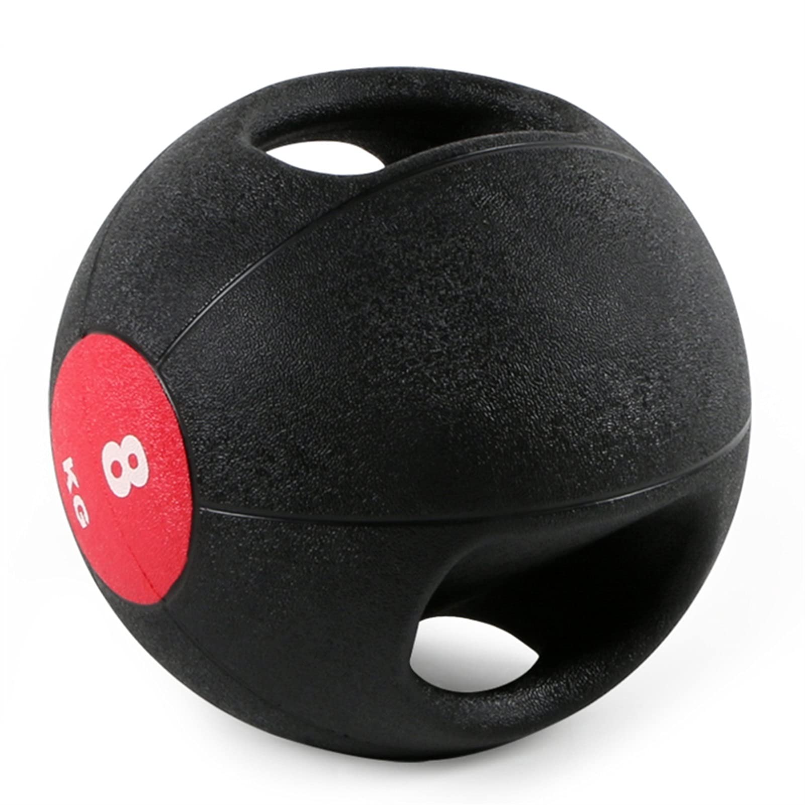 Palla Medica Palla di Medicina di Gomma Doppia Maniglia, Home Palestra Nucleo Forza Fitness Palla Fitness, 3 kg / 4 kg / 5 kg / 6 kg / 7 kg / 8kg / 9 kg / 10 kg (Size : 8kg/17.6lbs)