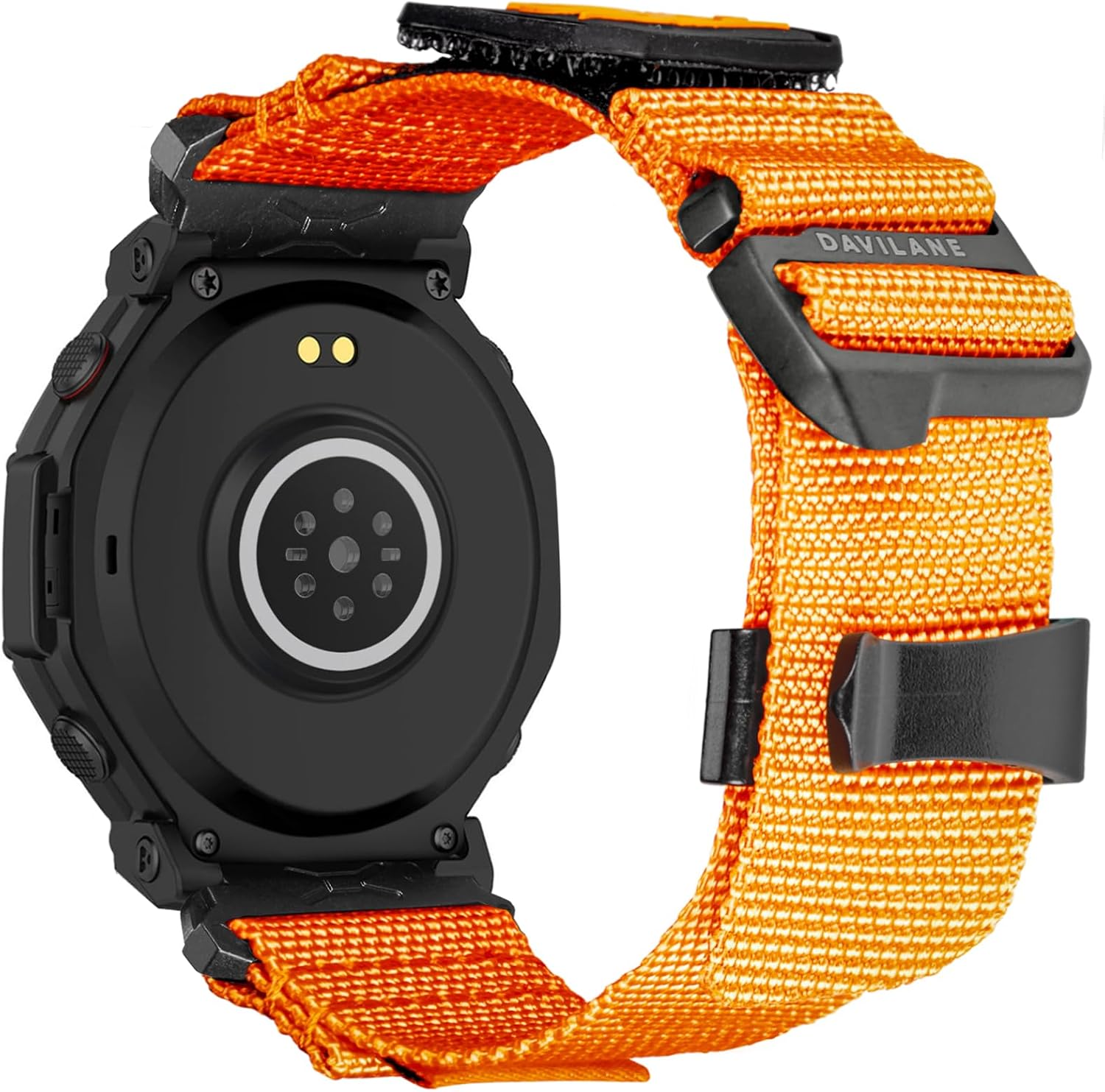 22mm Nylon Watch Band Compatible with Amazfit T-Rex 3 Pro 48mm, Quick Release Sports Replacement Watch Strap with Military Patches Design for Outdoor & Camping Running for Men Women