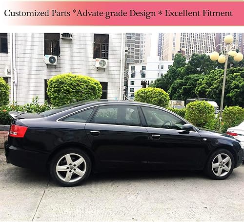 Miniatura 7 de Alerón trasero del maletero para Audi A6 C6 Sedan Facelift 2009-2011 salida de fábrica de fibra de carbono tapa trasera de arranque Highkick Wing Lip