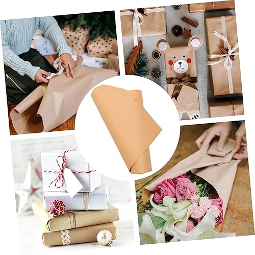 Miniatura 8 de DIYEAH 3 rollos de papel kraft de papel de embalaje para flores Kraft Embalaje de papel marrón Papel de embalaje de papel de embalaje de