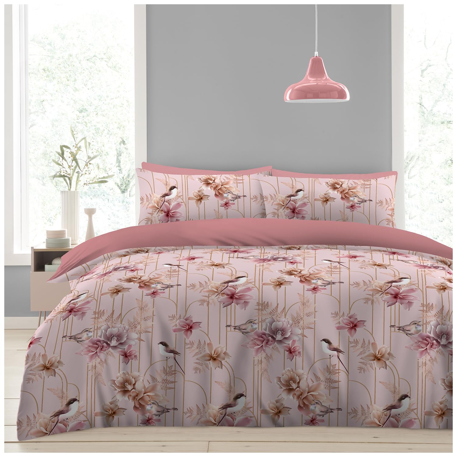 GAVENO CAVAILIA Double Duvet Cover Set Pink Polycotton