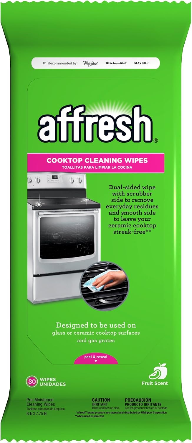 Affresh W10539770 Cooktop Cleaning Wipes, 1 Pack, 30 Piece