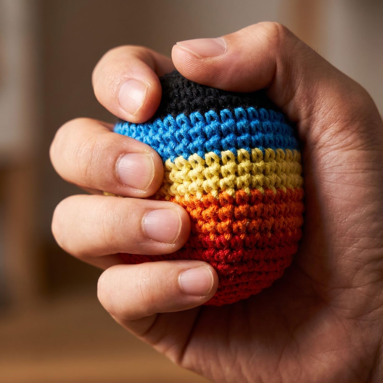 Generisch Hacky Sack Gestrickte Jonglierbälle Erwachsene Footbag Hackisack Bälle Juggling Balls für Anfänger & Profis, 6 Stück