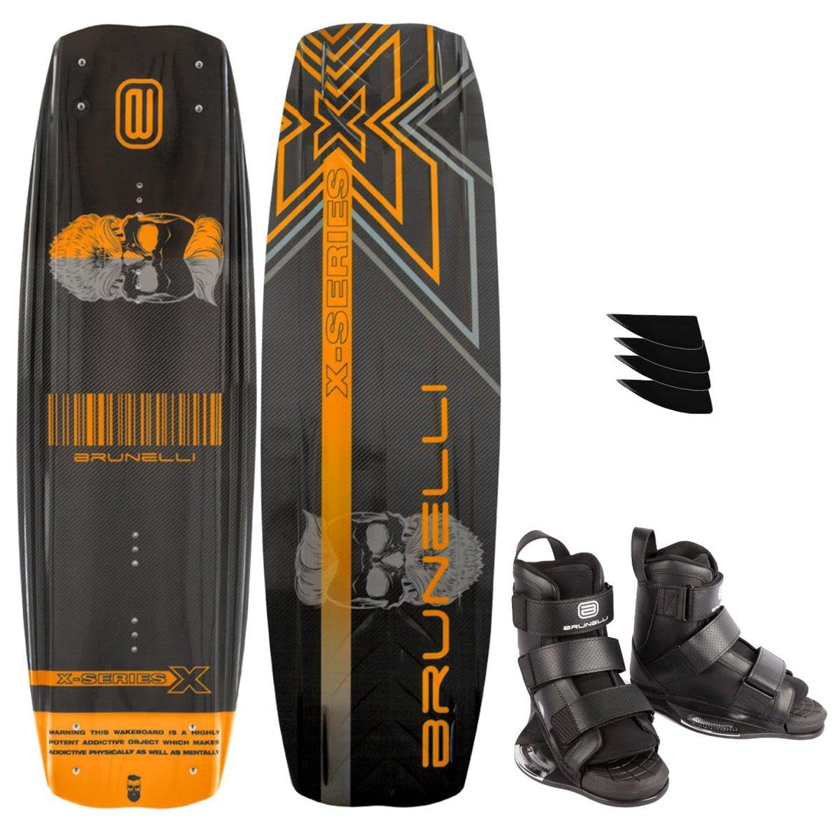 Brunelli Carbon Wakeboard Set 138 cm Wake Binding Wakeboardbindung
