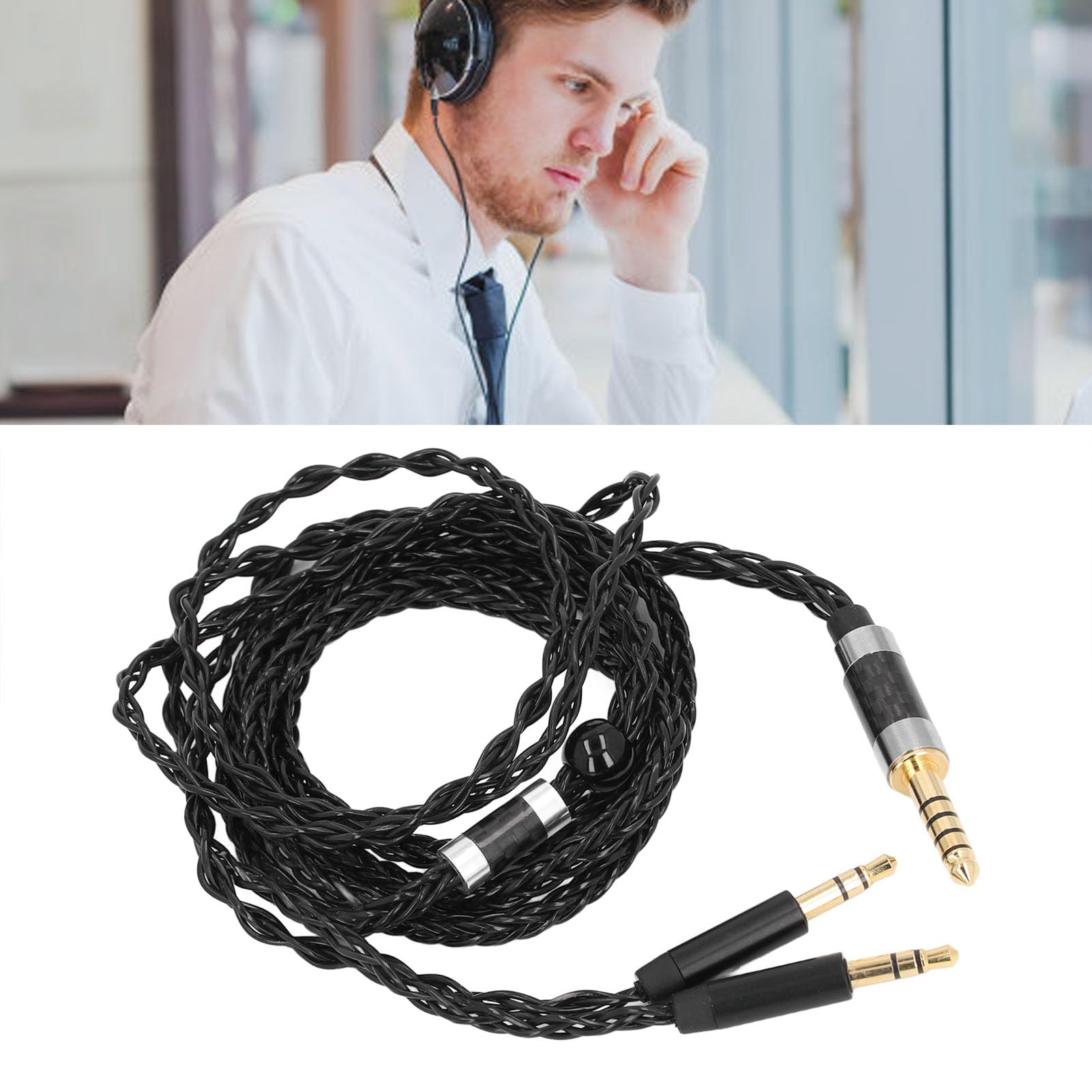 Cavo Audio Sostitutivo Per Cuffie, Rame Placcato Argento A 4 - Foto 11