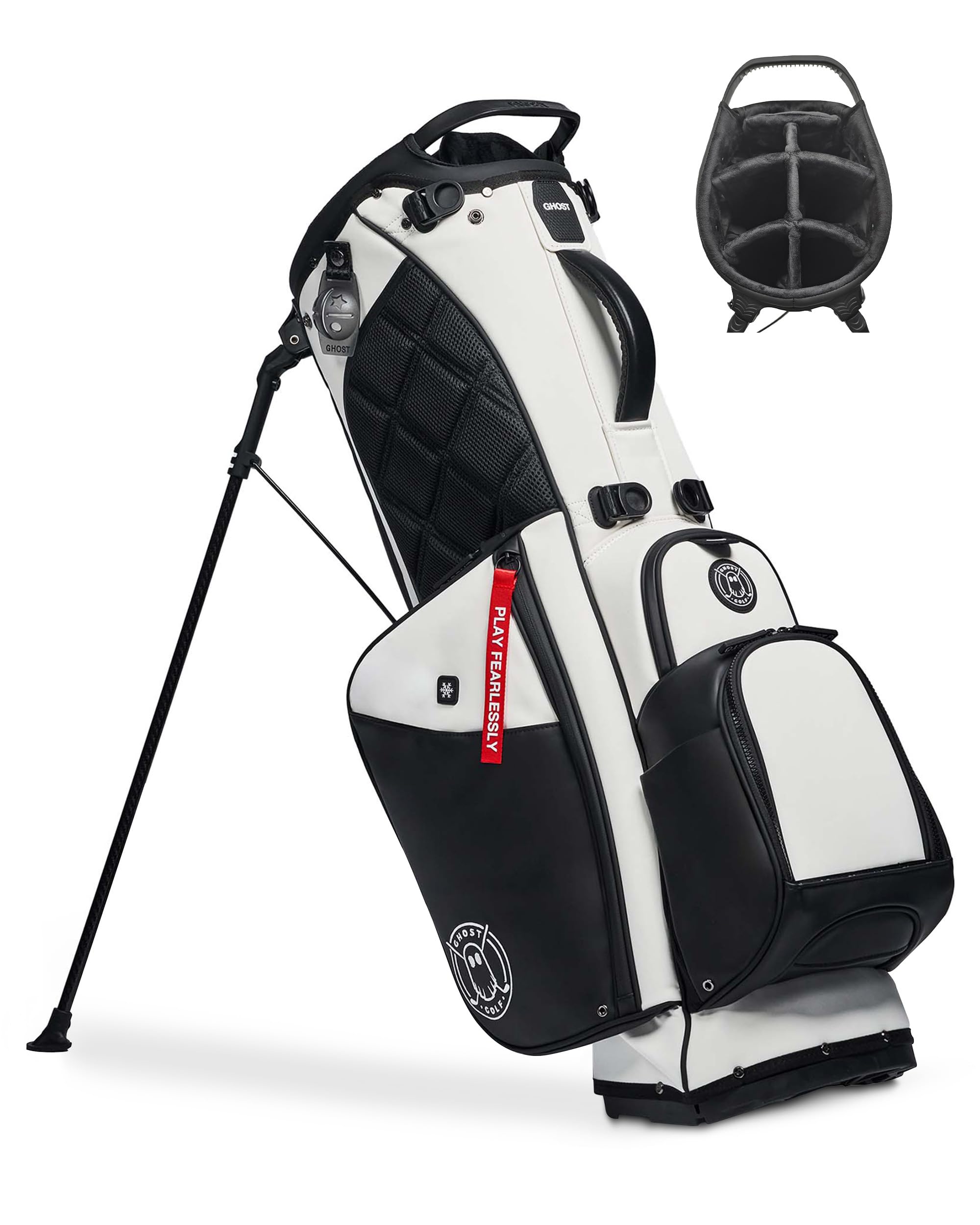 Ghost Golf Stand Bag - Lightweight Golf Bags for Men & Women, 7-Way Dividers with Premium Materials & Magnetic Pocket - Standing Golf Bag Holds 14 Golf Clubs