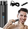 Portable Electric Shaver - Rechargeable Washable Mens Razor, Pocket Size Foil Trimmer | Wet Dry USB Beard Groomer, Compact Mini Hair Cutter for Travel Mobile Convenience