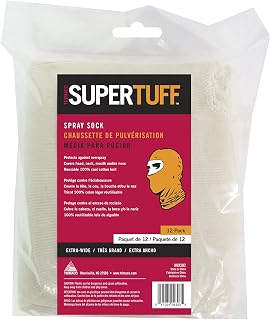 Trimaco SuperTuff Cotton Spray Sock, 12 Pack,White