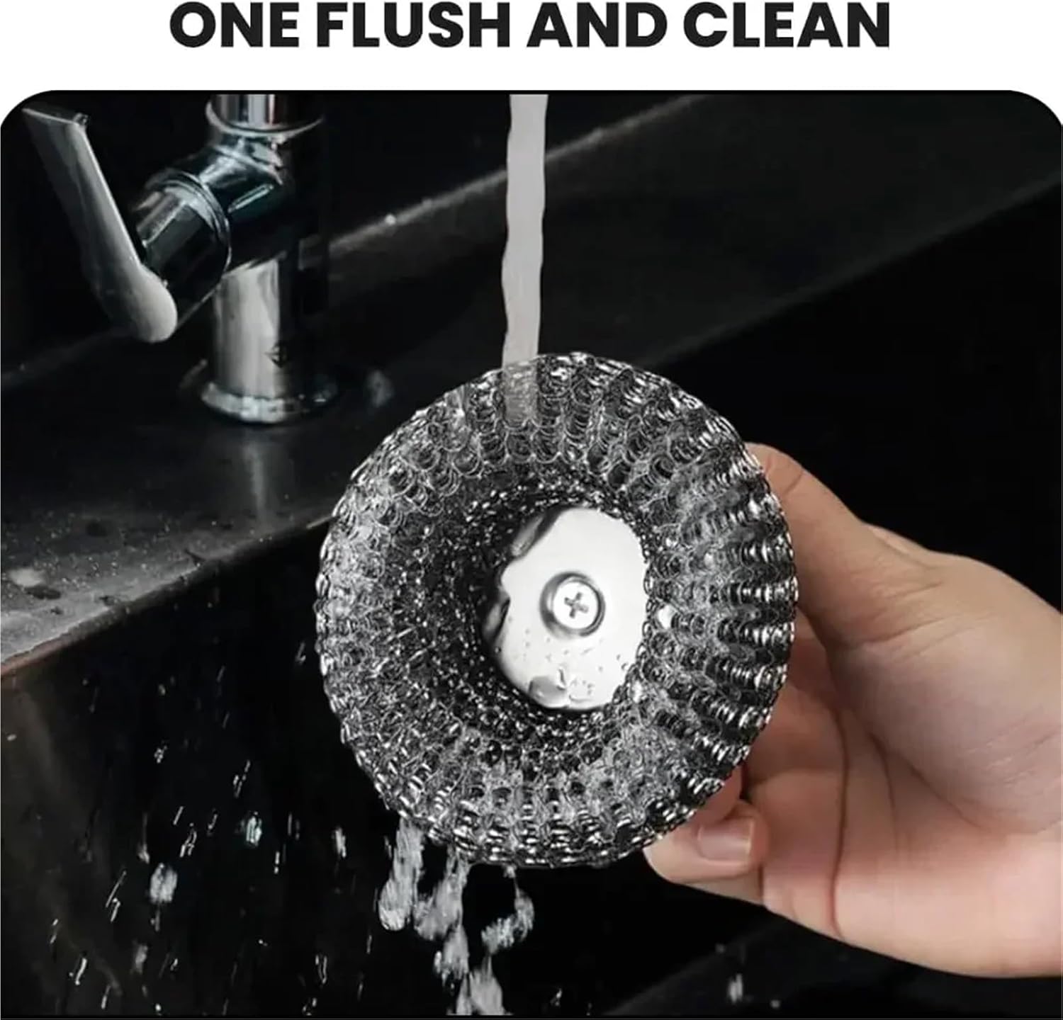 Stainless Steel Scourer 15pcs Steel Wool Scrubber Stainless Steel Handle Steel Ball Cleaning Brush