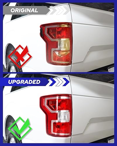 Miniatura 2 de AUTOONE F150 - Conjunto de luces traseras con bombillas halógenas de repuesto para Ford F-150 XL 2018, 2019, 2020, XLT, SSV, respondedor de policía,