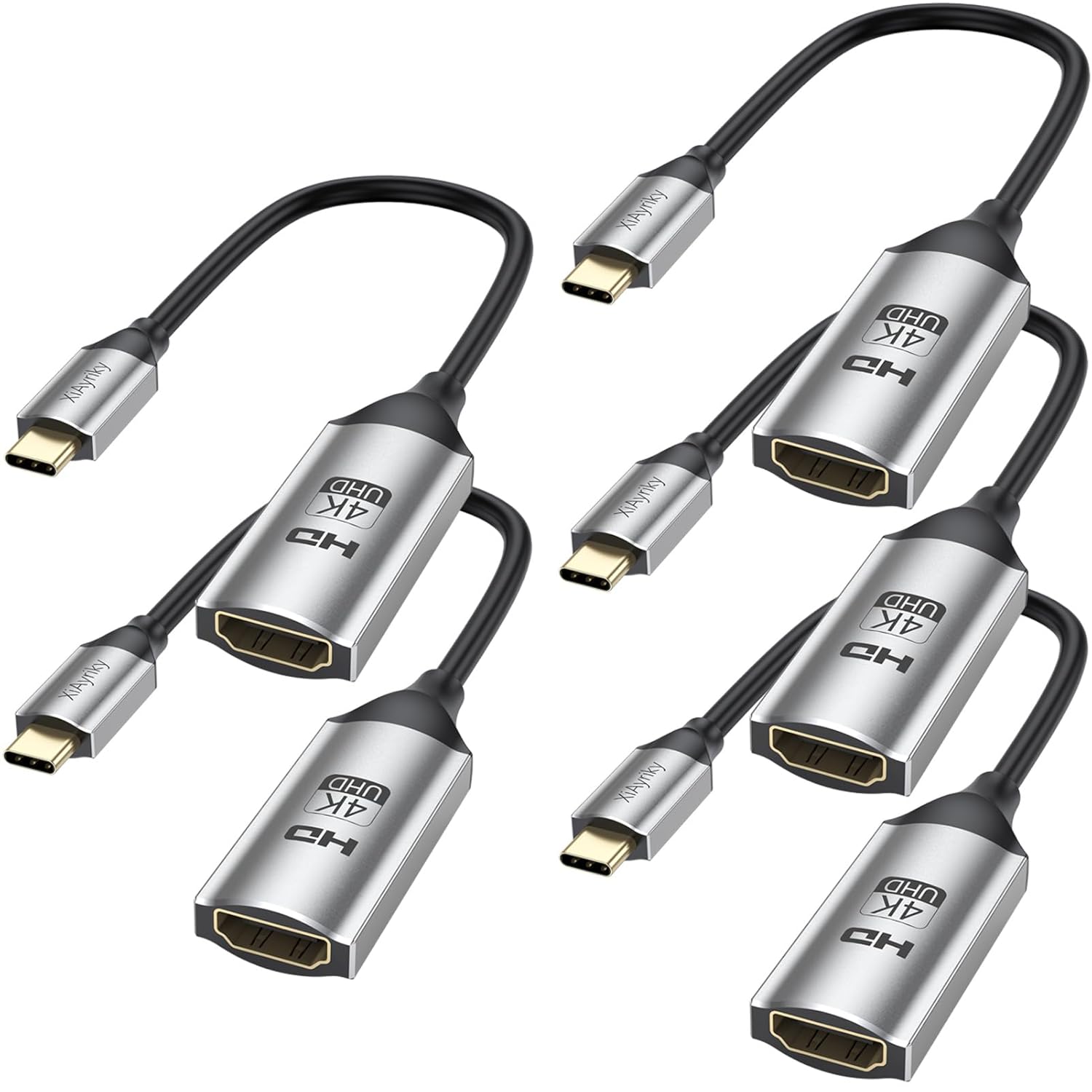 XiAyriky USB C to HDMI Adapter 5Pack, 4K USB TypeC to