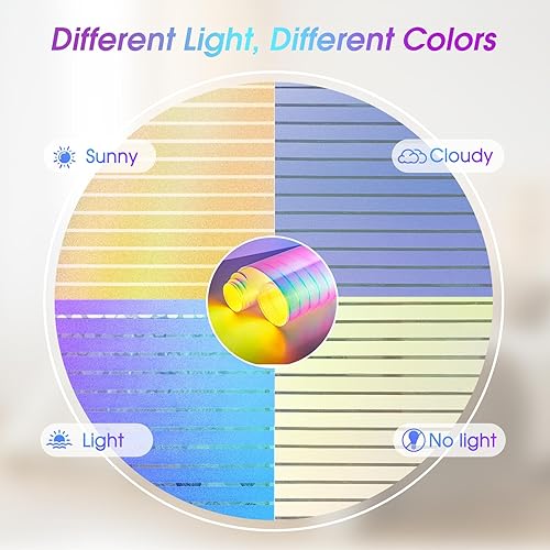 Miniatura 4 de Coavas Película de privacidad para ventana de vitral, película de vidrio esmerilado, bloqueo de calor, adhesivos estáticos, adhesivos decorativos no