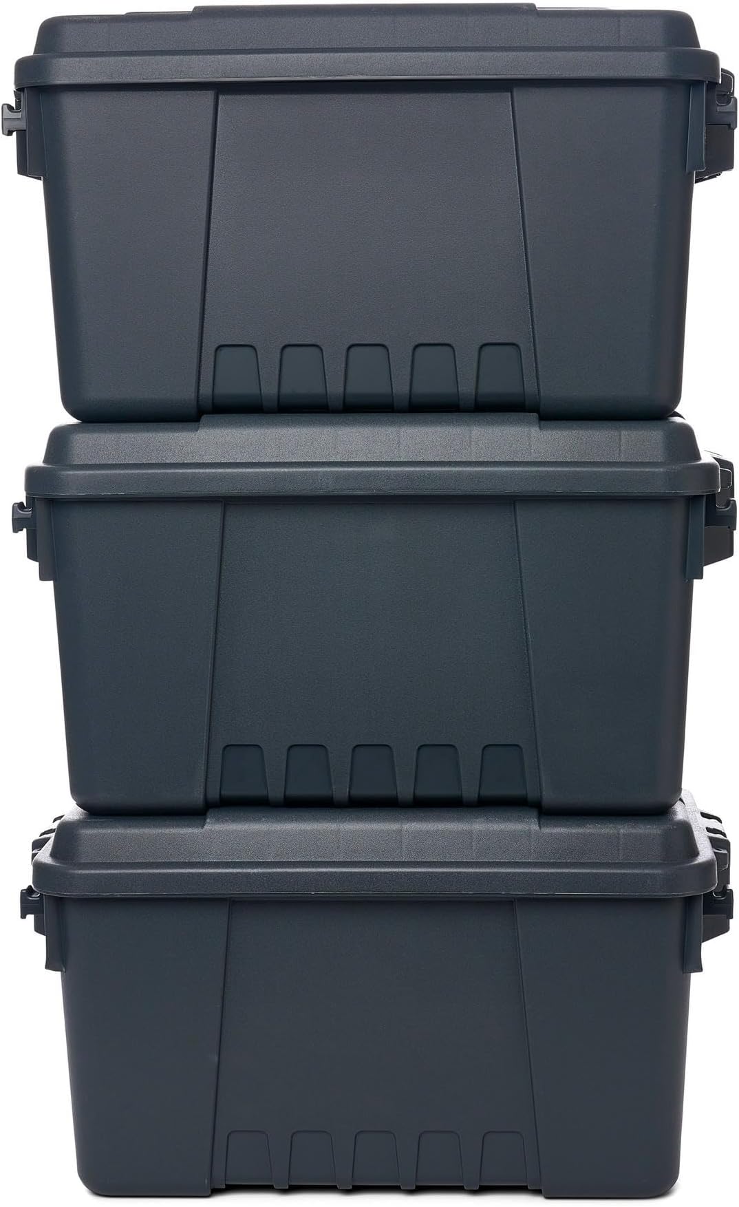 Plano Sportsman's Trunk, Small 3 Pack, Charcoal, Lockable Storage Box, Small Storage Bins for Indoor and Outdoor Spaces, Easy to Carry, Secure and Transport, Airline Friendly