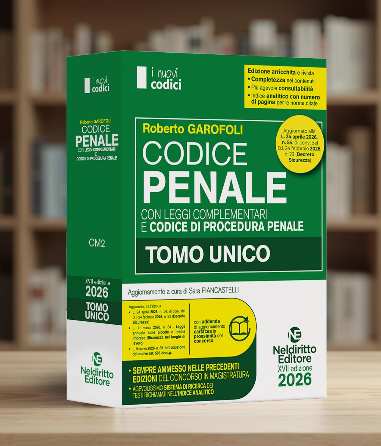 Codice penale e di procedura penale 2026 normativo per il concorso in magistratura aggiornato al D.L. Sicurezza