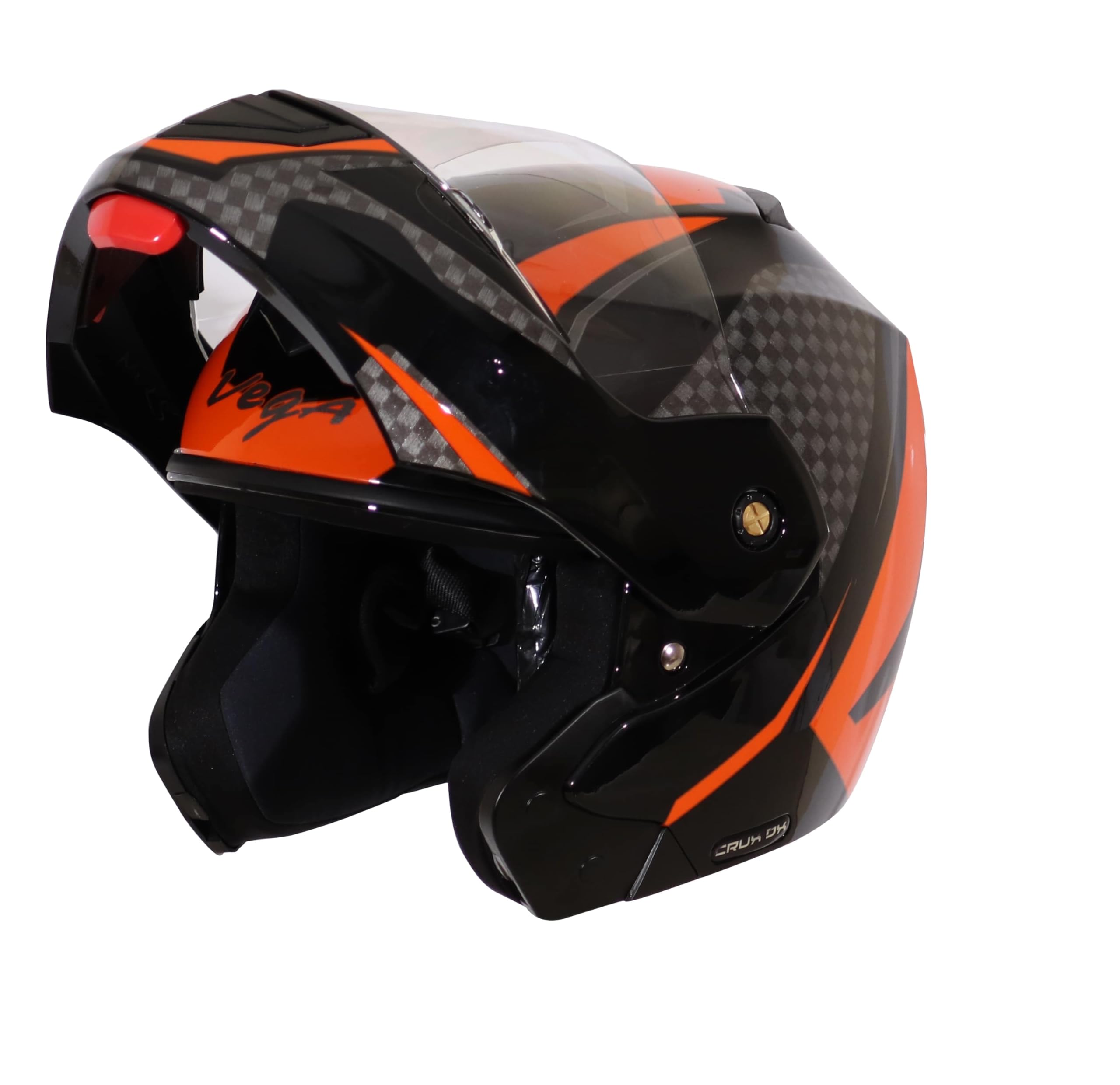 Vega Crux Dx Checks Black Orange Helmet-L