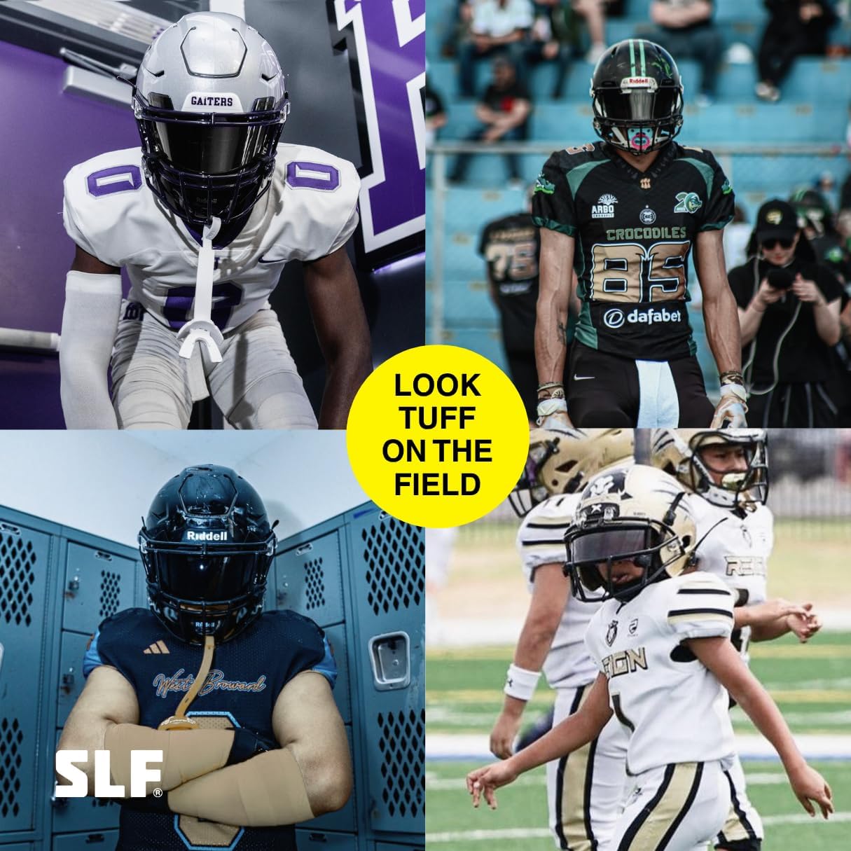 SLEEFS Silver Color Tinted Football Helmet Eye-Shield Visor