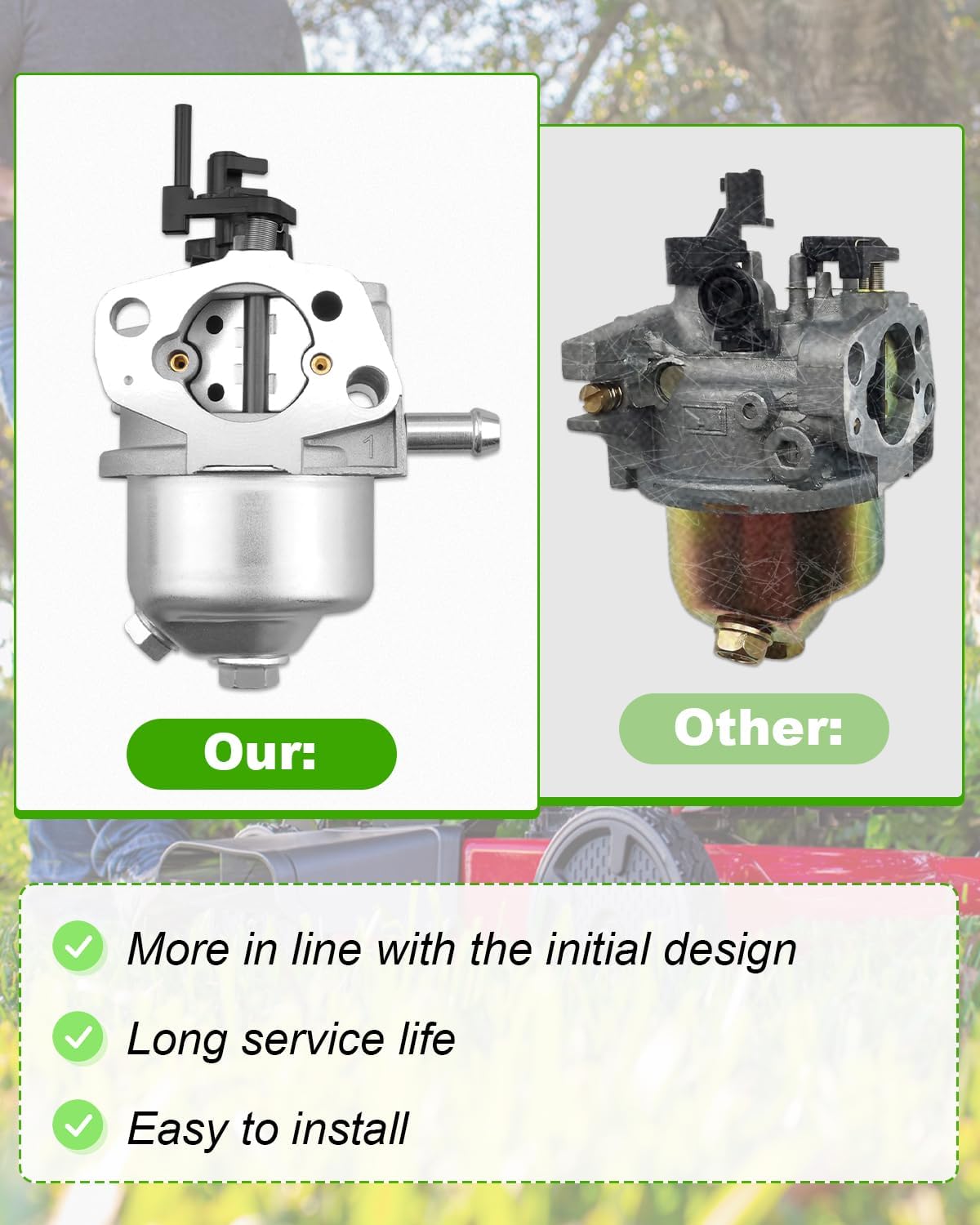 Carburetor Fit for Troy-Bilt TB210 Lawn Mower Model 12AVA2MR766 Serial 12A239KC1312 Carb