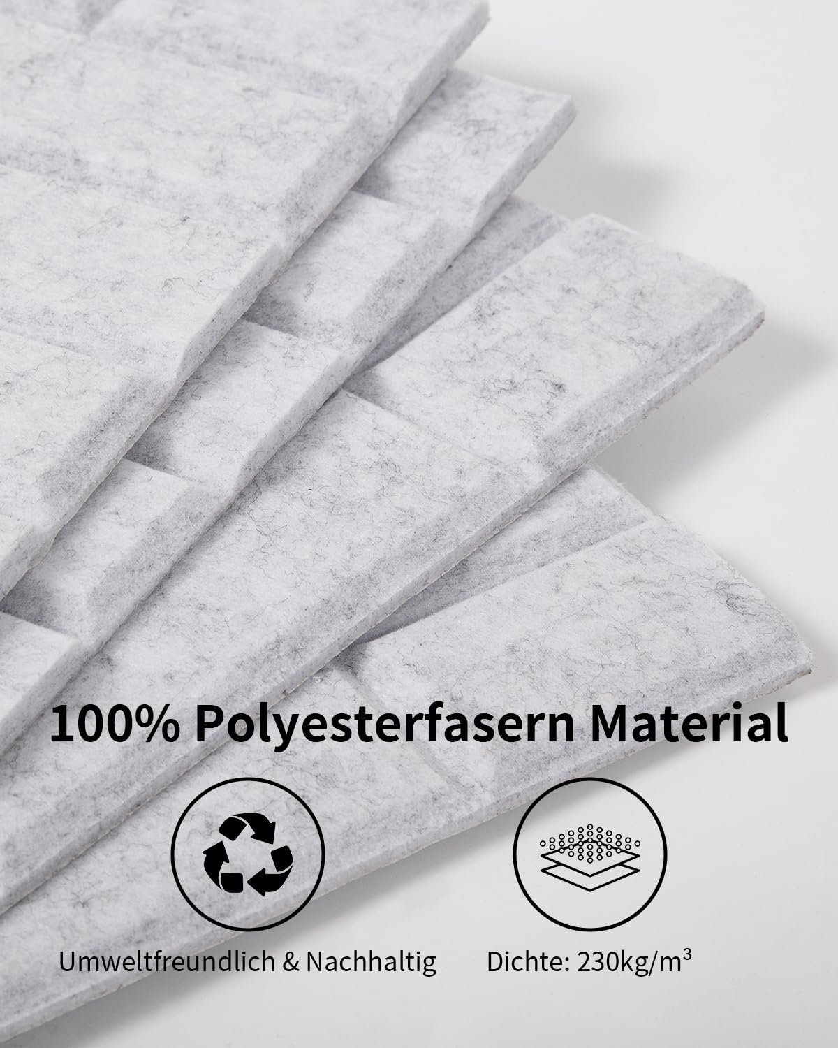 3,24㎡ Akustikplatten selbstklebend 36 Stück, 30x30x0.9cm Weiß | Akustikpaneele Wandpaneele 100% Polyester Akustische Behandlung und Wanddekoration für Tonstudio, Gaming Deko, Studio