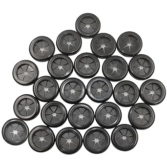 EASYEAH 3/4 inch Rubber Grommets for Wiring, 5/8 Inch ID, Firewall Grommets Automotive Cable Cords Hoses Protection, Double-Sided Rubber Plugs for Round Holes, 25 Pcs, 16x20 mm