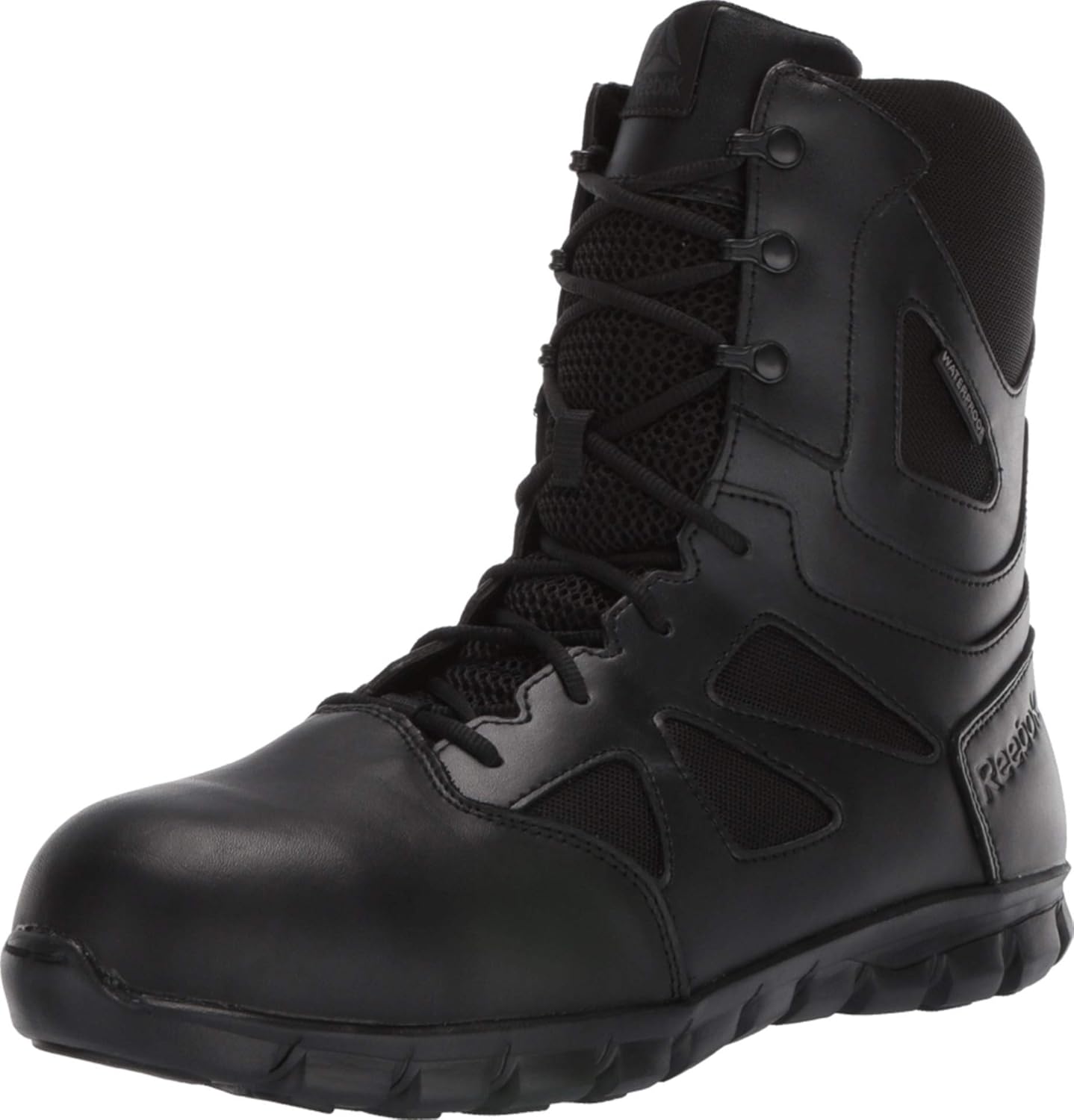 Reebok mens Sublite Cushion Tactical Safety Toe 8" Tactical With Side Zipper Industrial Construction Boot, Coyote, 8.5 US