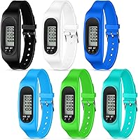 Vista 12 de Geyoga Pedometer for Walking Steps and Miles Pedometer Watch Silicone Steps Tracker Running Bracelet Ankle Step Counter for Calorie Burning and Step