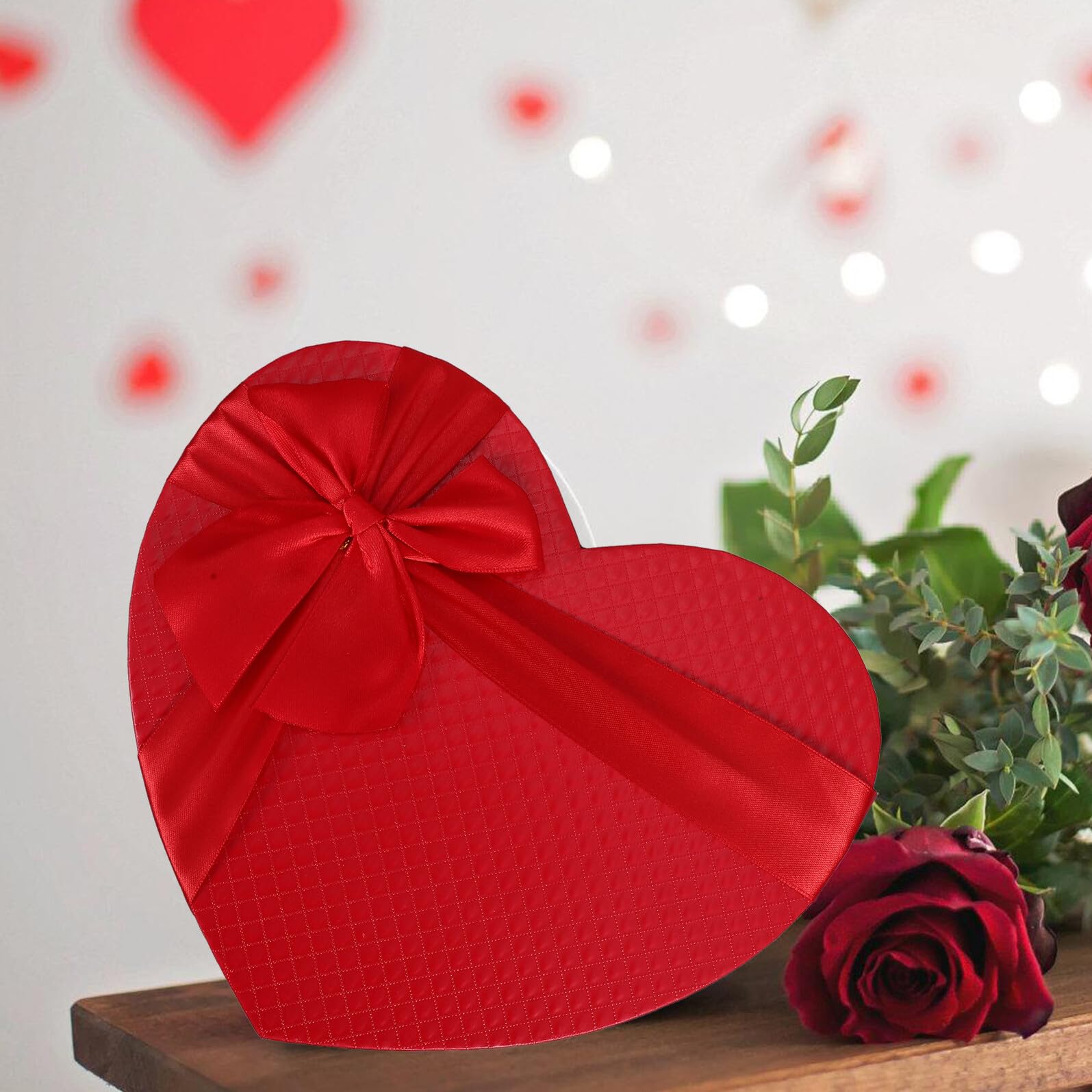 HOLIDYOYO Herzförmige Geschenkbox 3 Stück aus Langlebigem Papier Zarte Dekorative Verpackung für Blumen und Geschenke zu Valentinstag Hochzeit Muttertag