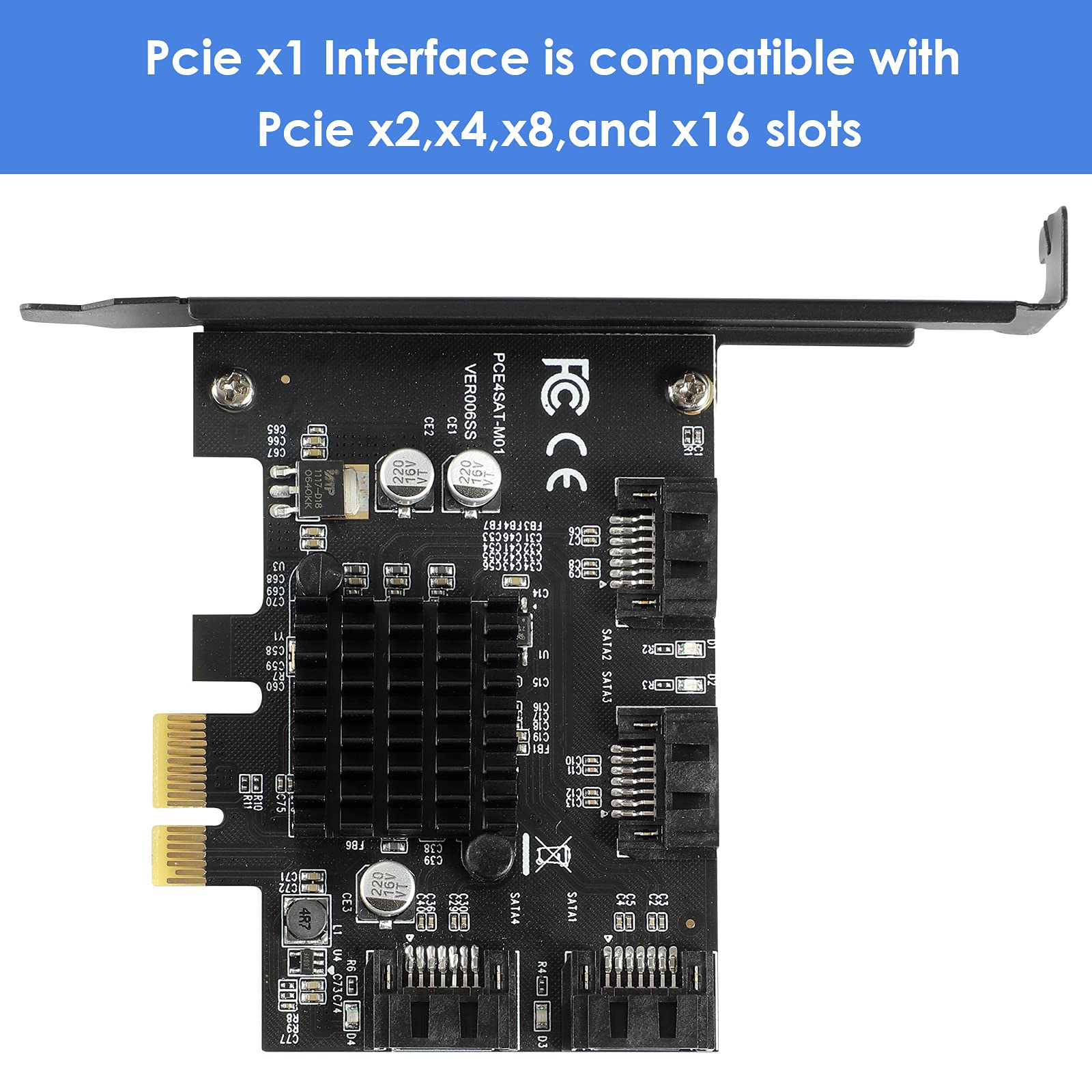 Scheda Sata Pcie Scheda Di Espansione PCIe X1 A 10 Porte SATA3.0 Scheda Sata Pcie Scheda Di Espansione PCIe X1 A 10 Porte SATA3.0