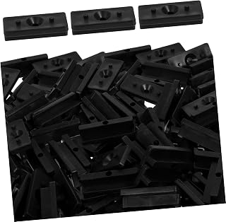 100 abrazaderas de suelo compuestas para tarimas, fijaciones ocultas de plástico, clips para cubierta de cubierta, sujetadores de tabla, color negro
