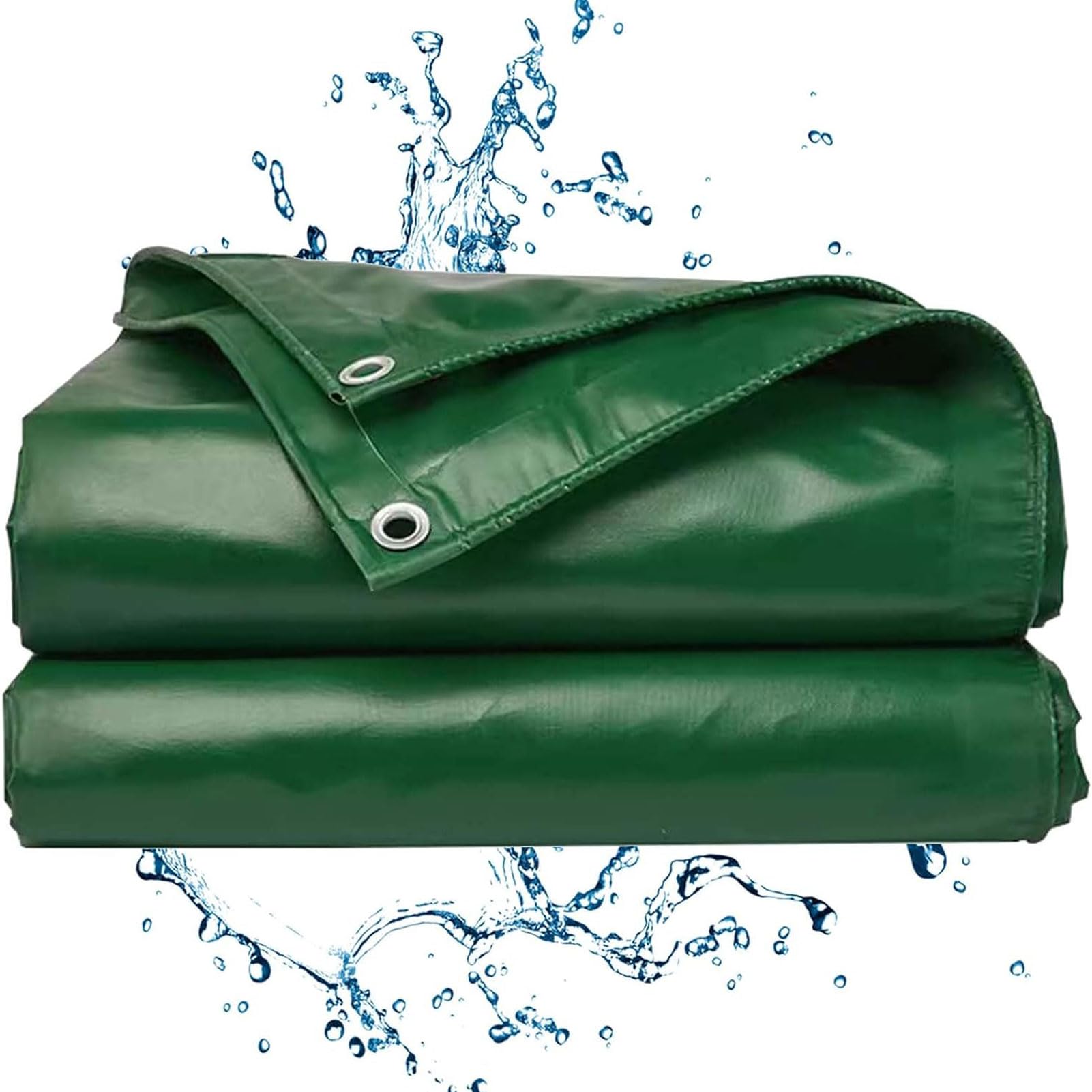 LDQBF Lona Protectora Con Ojales,3.5x6m 460g/m² PVC Toldos Impermeable, Resistente A Los Rayos UV,Lavable,Lona De Protección,Cubierta De Madera,para Muebles De Jardín,Barco,Piscina Verde