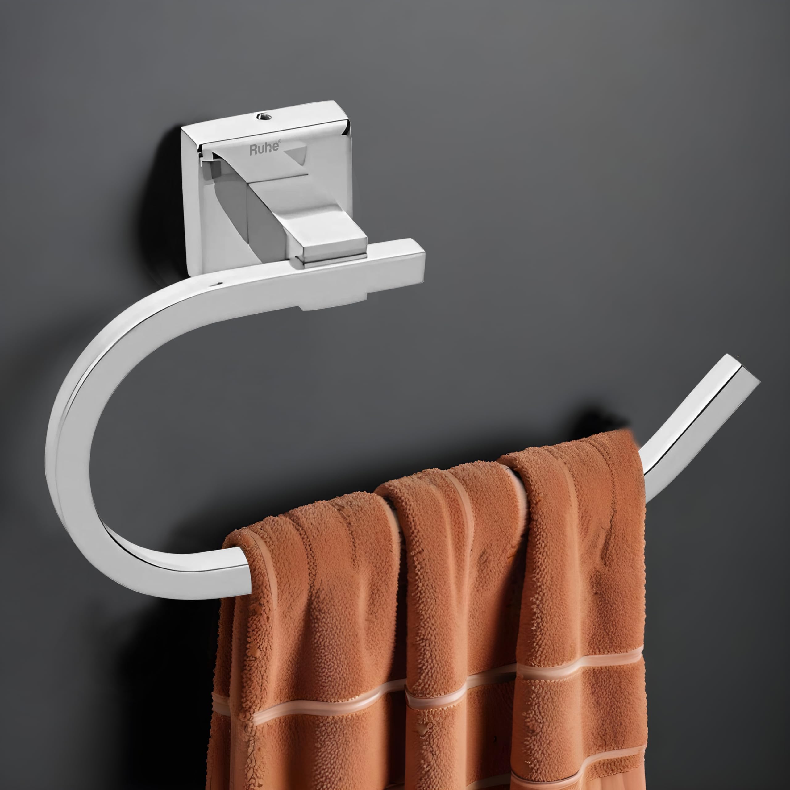 Ruhe® Square Towel/Napkin Ring | 304 Grade Stainless Steel Wall Mounted Square Towel Ring/Napkin Ring (Chrome Finish) (B097F3MC72) Amazon Price History, Amazon Price Tracker
