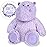 SuzziPals Warmable Hippo Stuffed Animals, Microwavable Stuffed Animal Heating Pads for Period & Stress Relief, Heatable & Coolable Hippopotamus Plush Toy, Cute Plushies Gifts for Kids & Women
