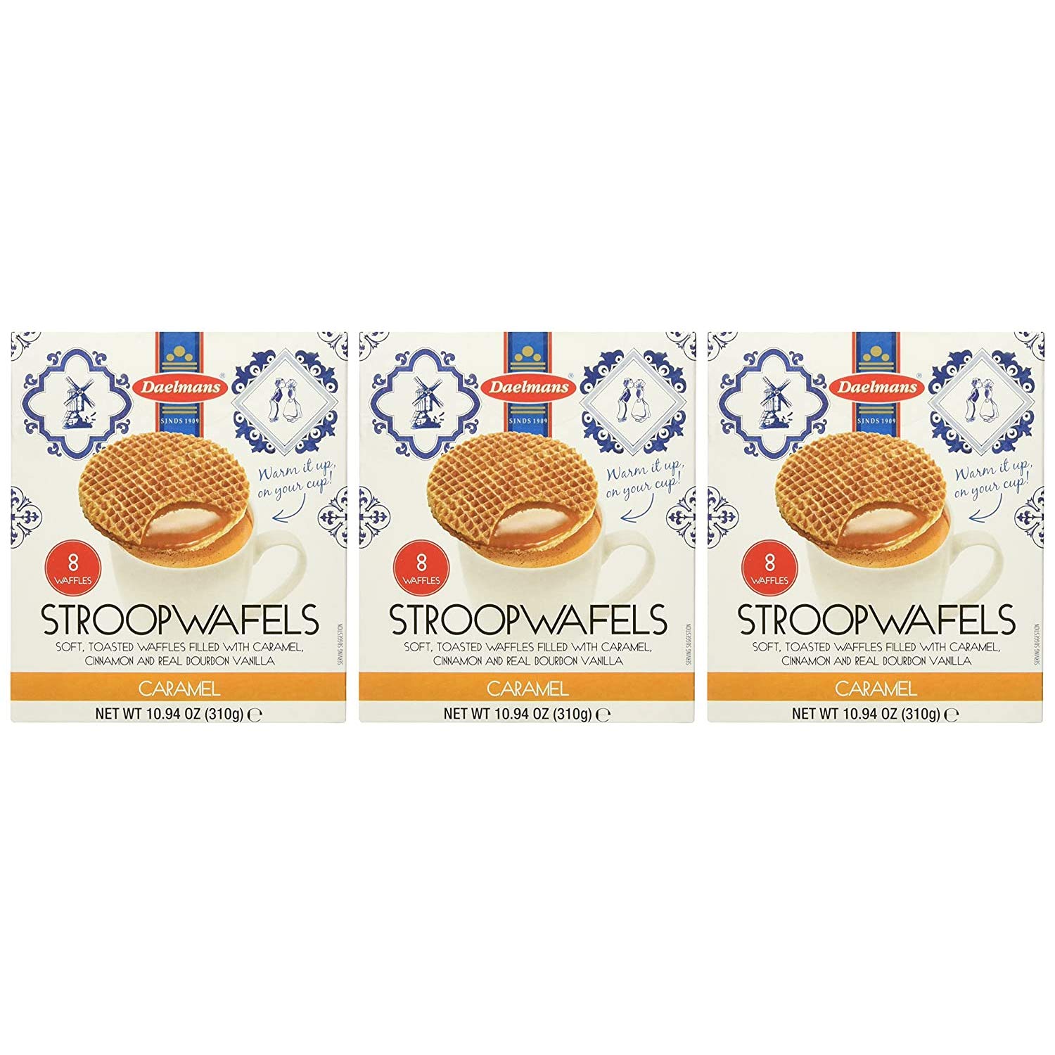 Daelmans Caramel Stroopwafels waffles, 10.94 Ounce (Pack of 3)