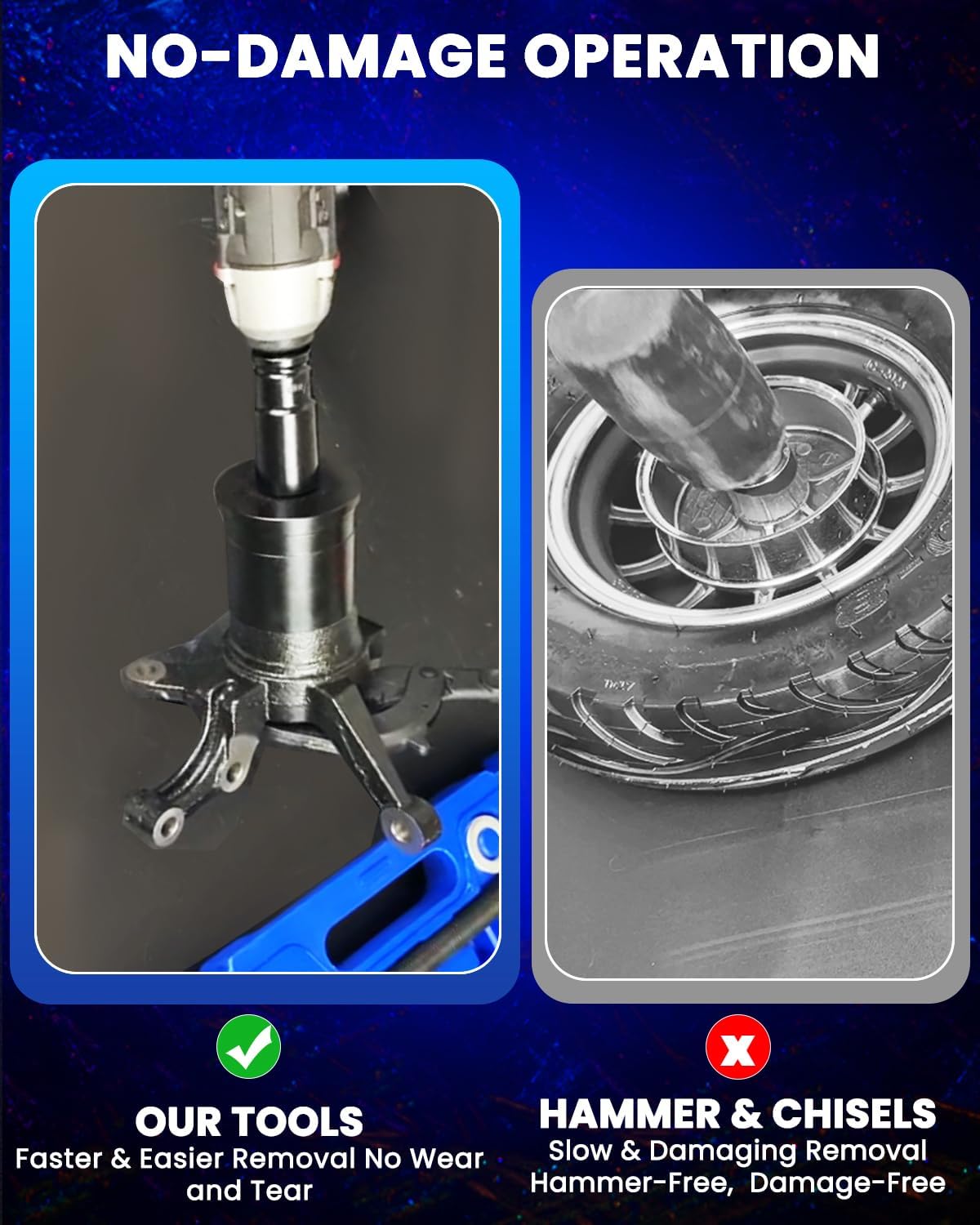 SIXIWANZI 24pc Wheel Bearing Press Kit for Easy Removal & Installation FWD Bearing Press Kit