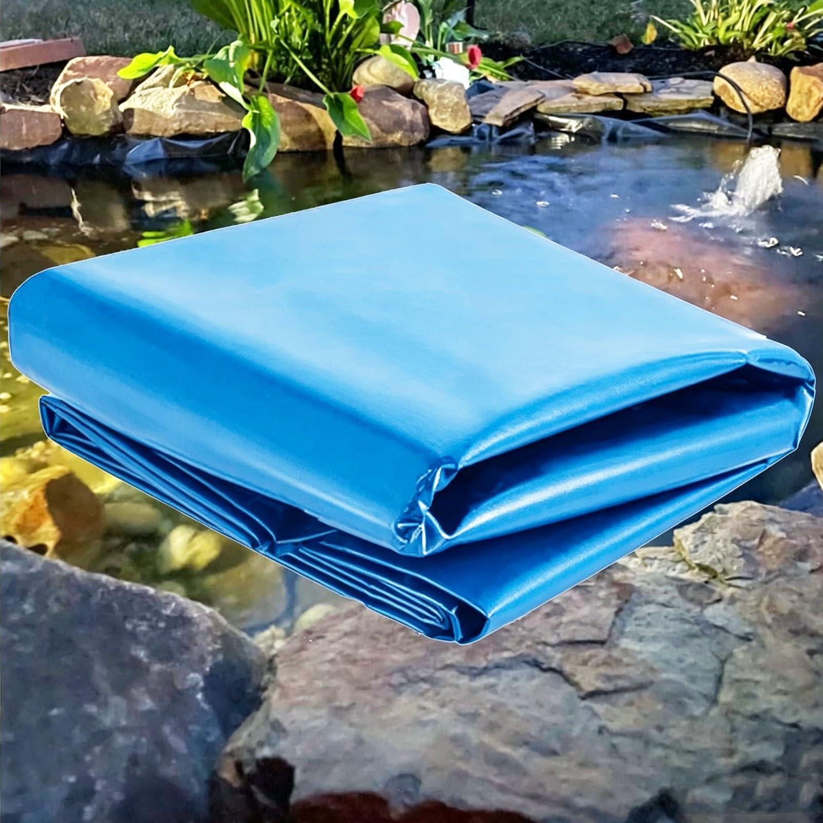 Film revêtement d'étang pliable et étanche 10x12m haute résistance pour cascade