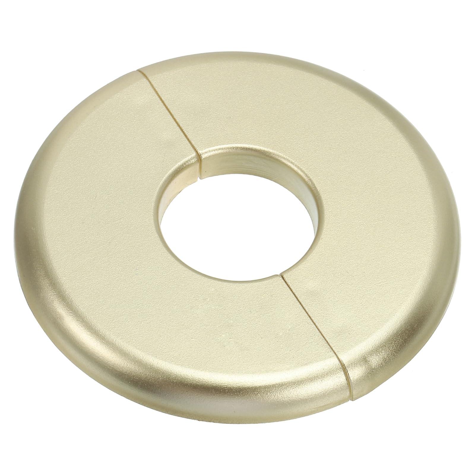 sourcing map Wall Split Flange, ABS Self-Adhesive Escutcheon Plate for 28mm/1.1" Diameter, Water Pipe Cover for Kitchen Toilet Faucet Decoration, Gold