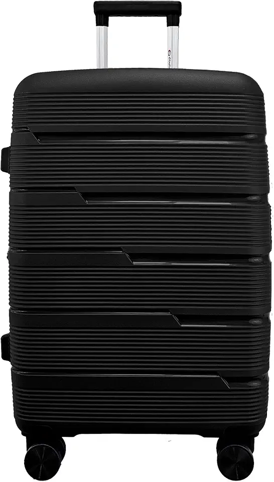 Mala de Viagem Média 23kg em Polipropileno Cadeado TSA Rodas 360 Gladiador P2M (Preto)